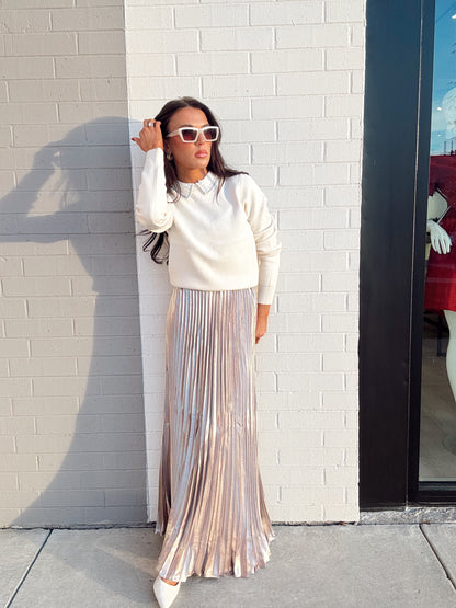 MARIELLE SATIN MAXI SKIRT