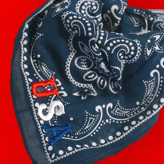 USA EMBROIDERED BANDANA