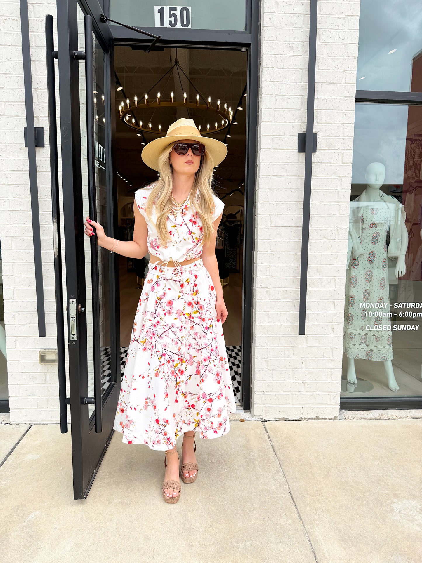 LOLA PRINT MIDI SKIRT