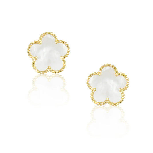 ADELINE CLOVER EARRING PEARL 15 MN