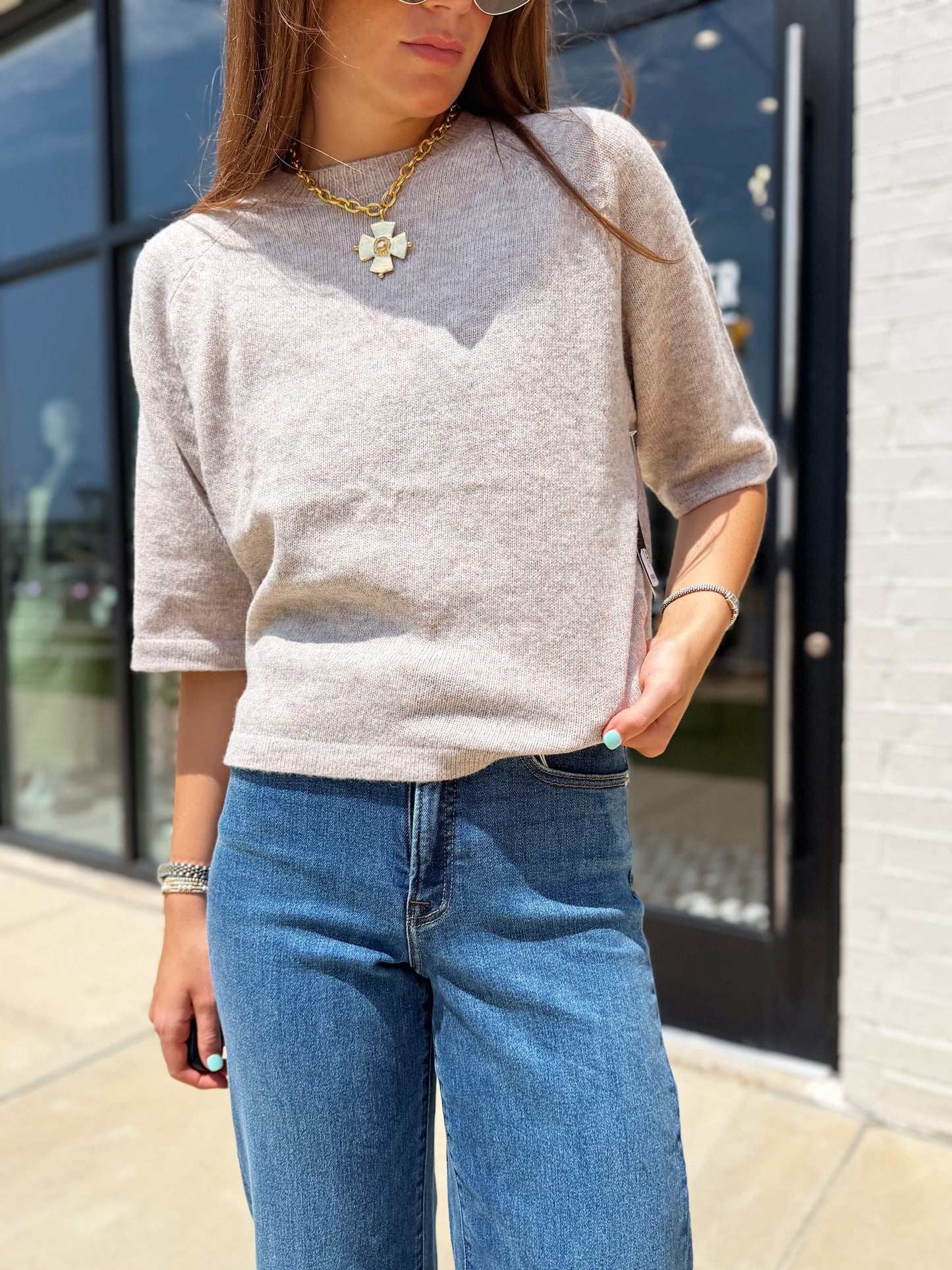 ULLA RAGLAN SLEEVE CREW NECK PULL