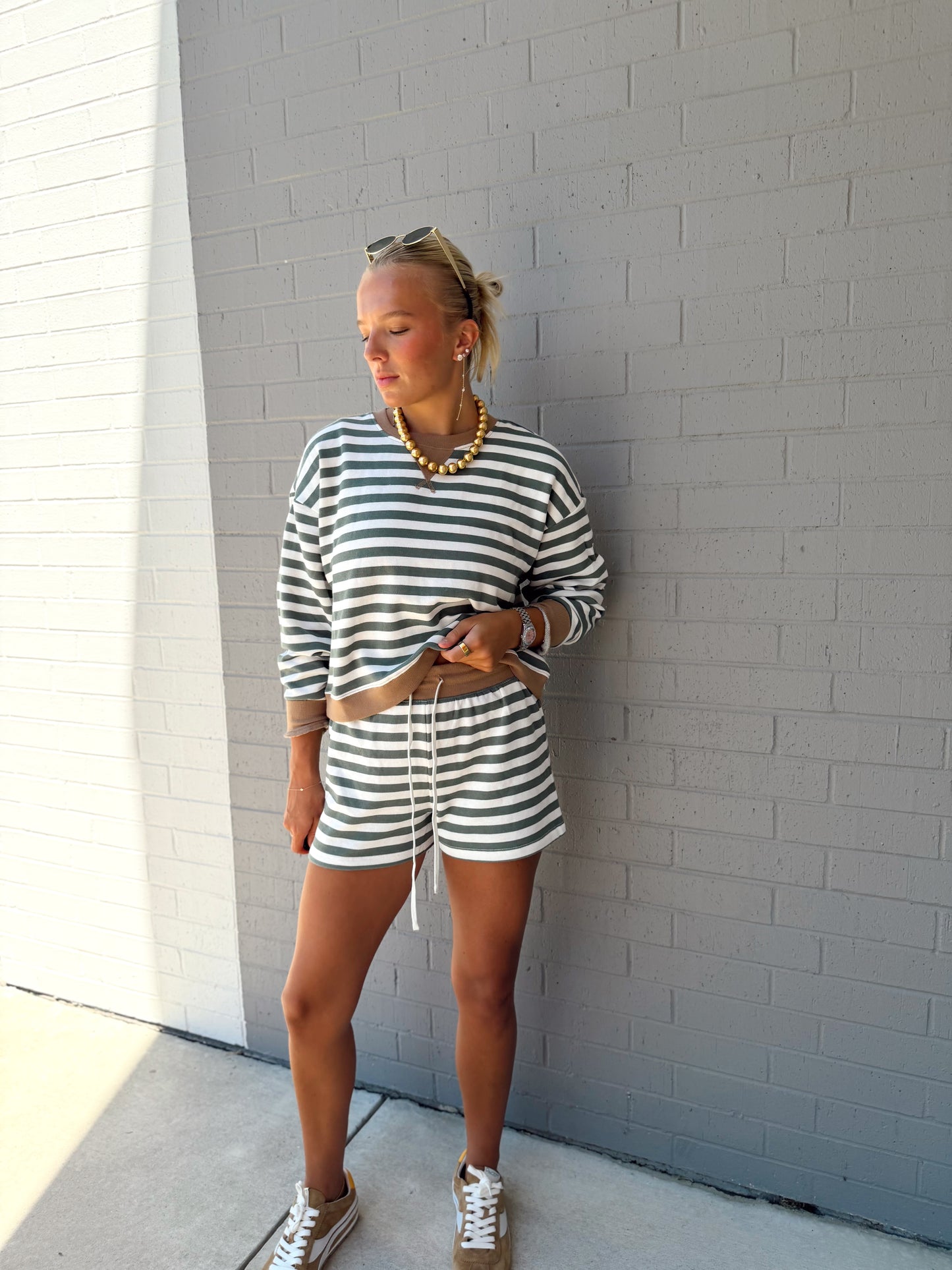 LOWKEY STRIPE SWEATSHIRT