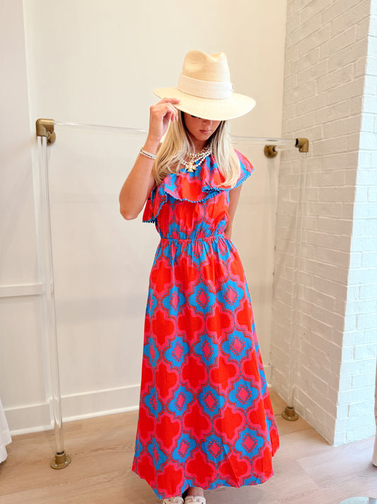 DEVANY ONE SHOULDER MIDI DRESS