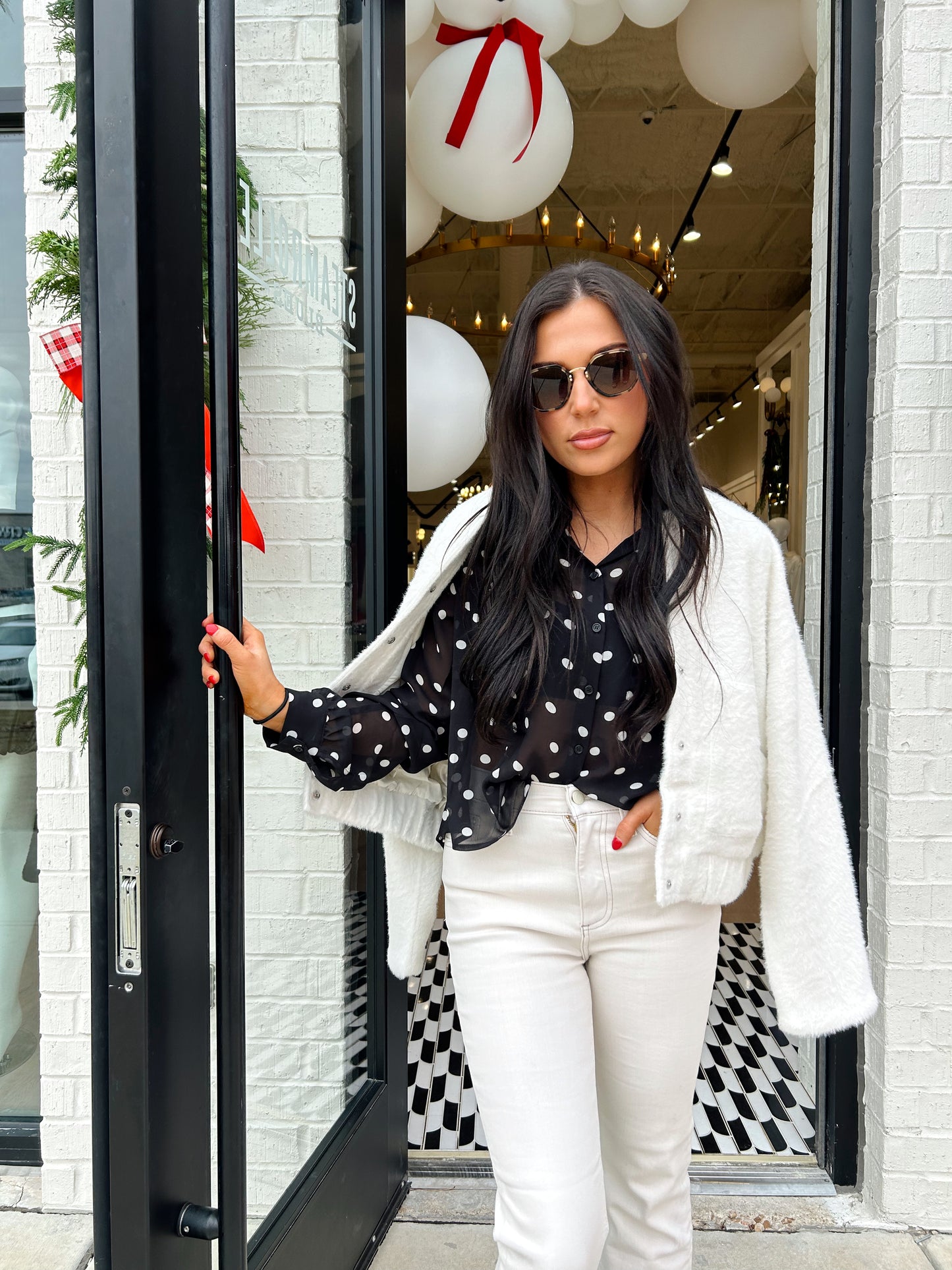 VIVIENNE POLKA DOT TOP