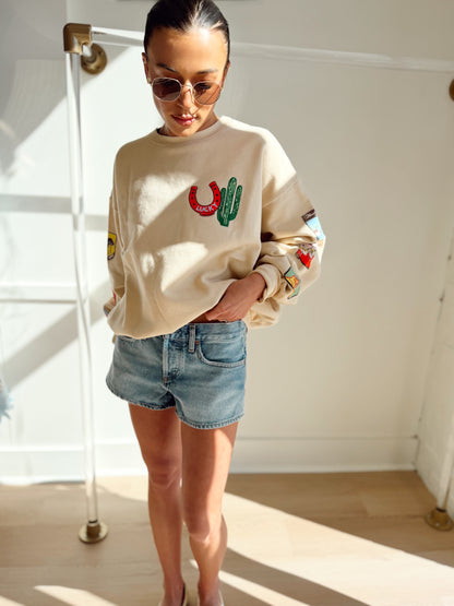 WESTERN PATCHES CREW SWEATSHIRT