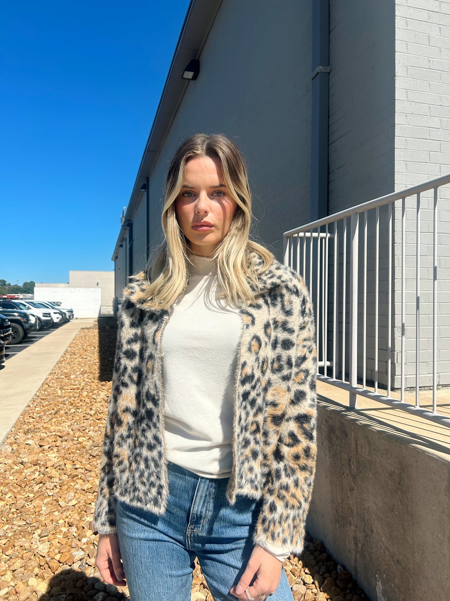 CHEETAH FUZZY CARDI