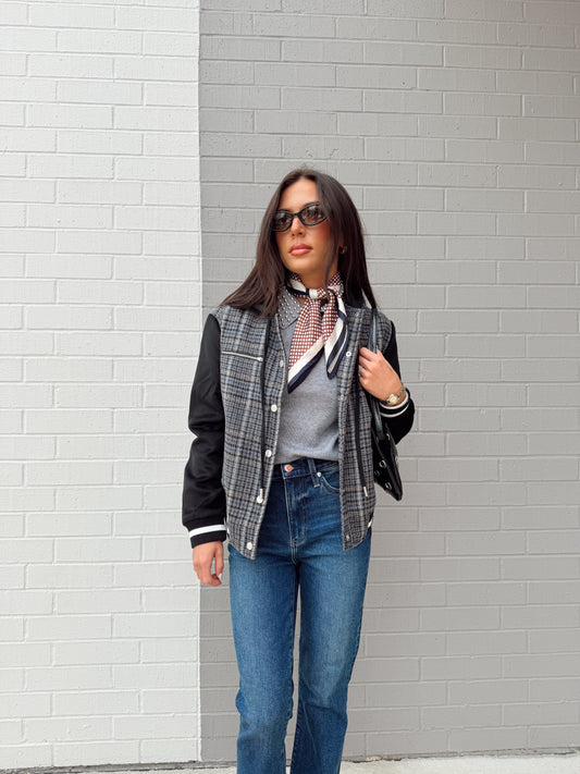 BILLIE PLAID BOMBER