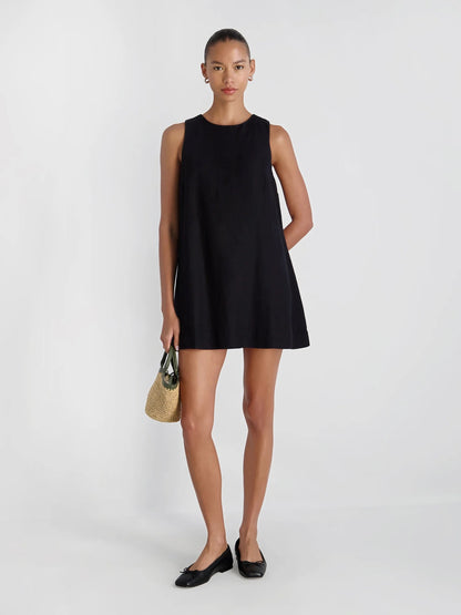 COOPER LINEN SLEEVELESS MINI DRESS