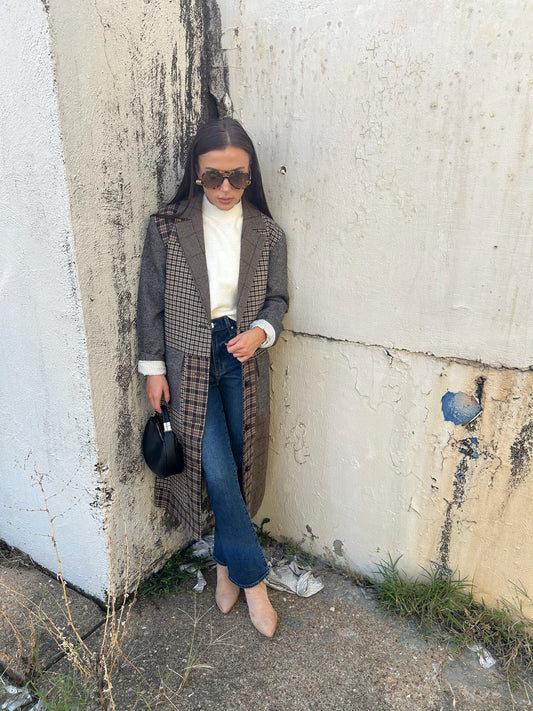 RAVEN PATCHWORK LONG COAT