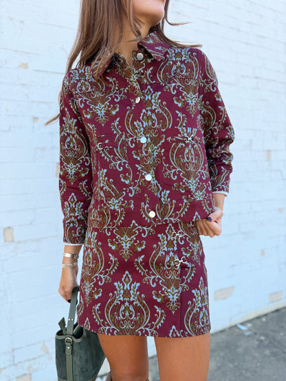 PAISLEY PRINT UTILITY JACKET