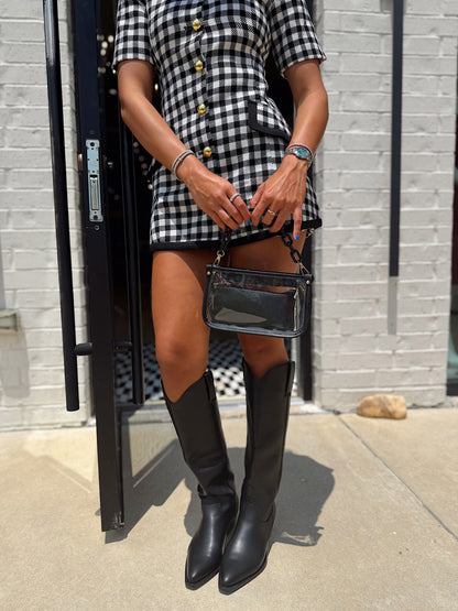 JESSICA CLEAR CROSSBODY W/ CHAIN