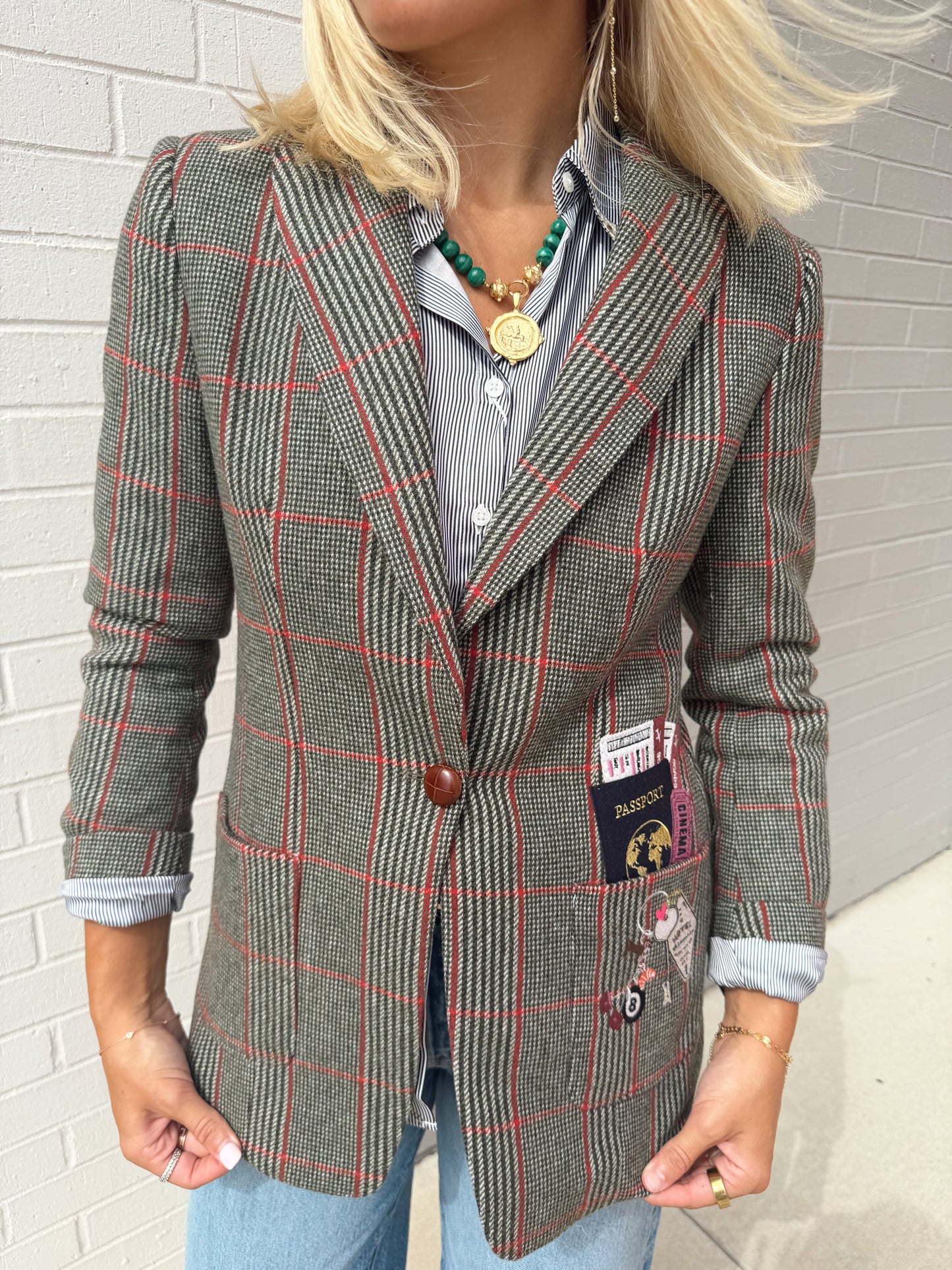 GREEN WELSH PLAID JACKET