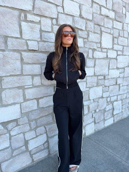 WIDELEG PANT WITH STRIPE