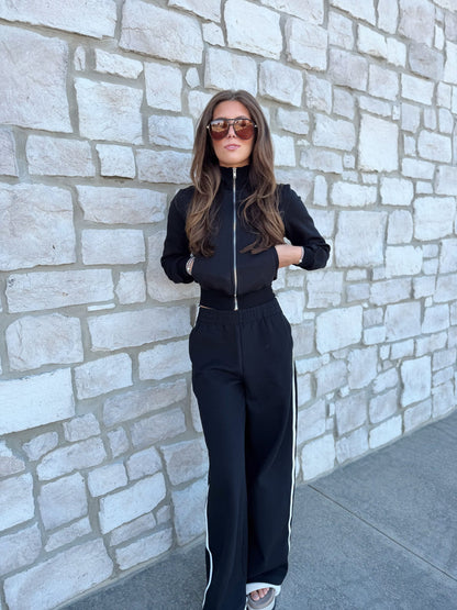 WIDELEG PANT WITH STRIPE