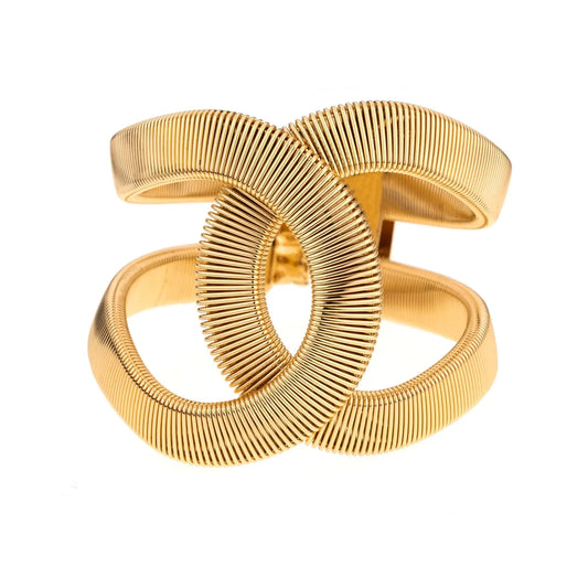 ABSTRACT GOLD PLATED CUFF