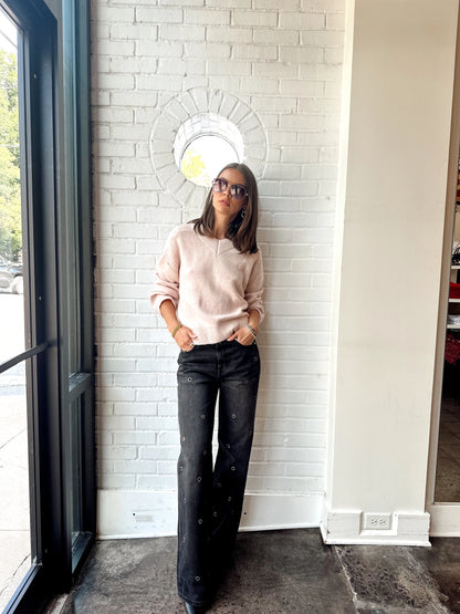 HENDRIX HIGH RISE BAGGY- GLAMOUR