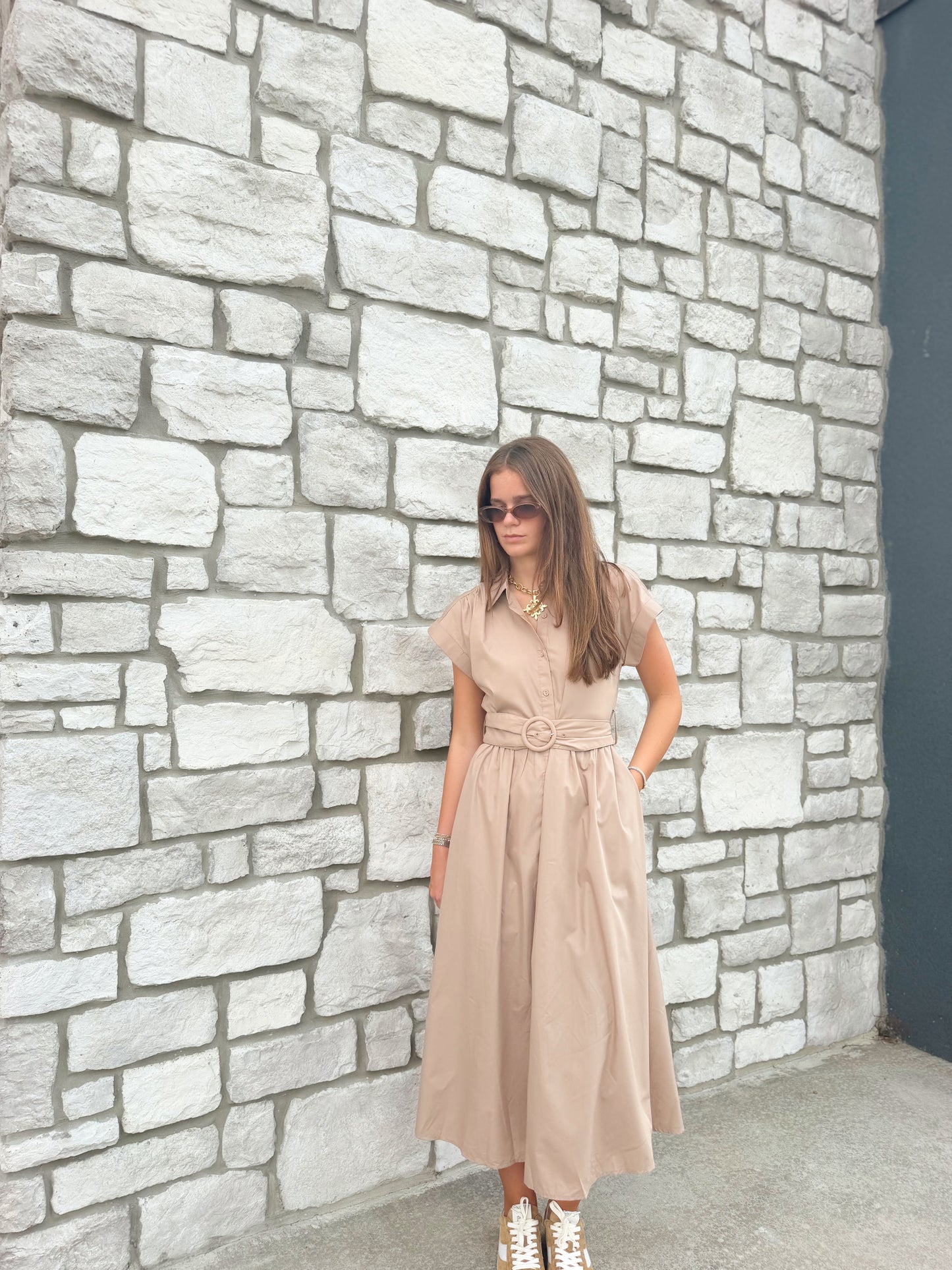 BELTED MAXI
