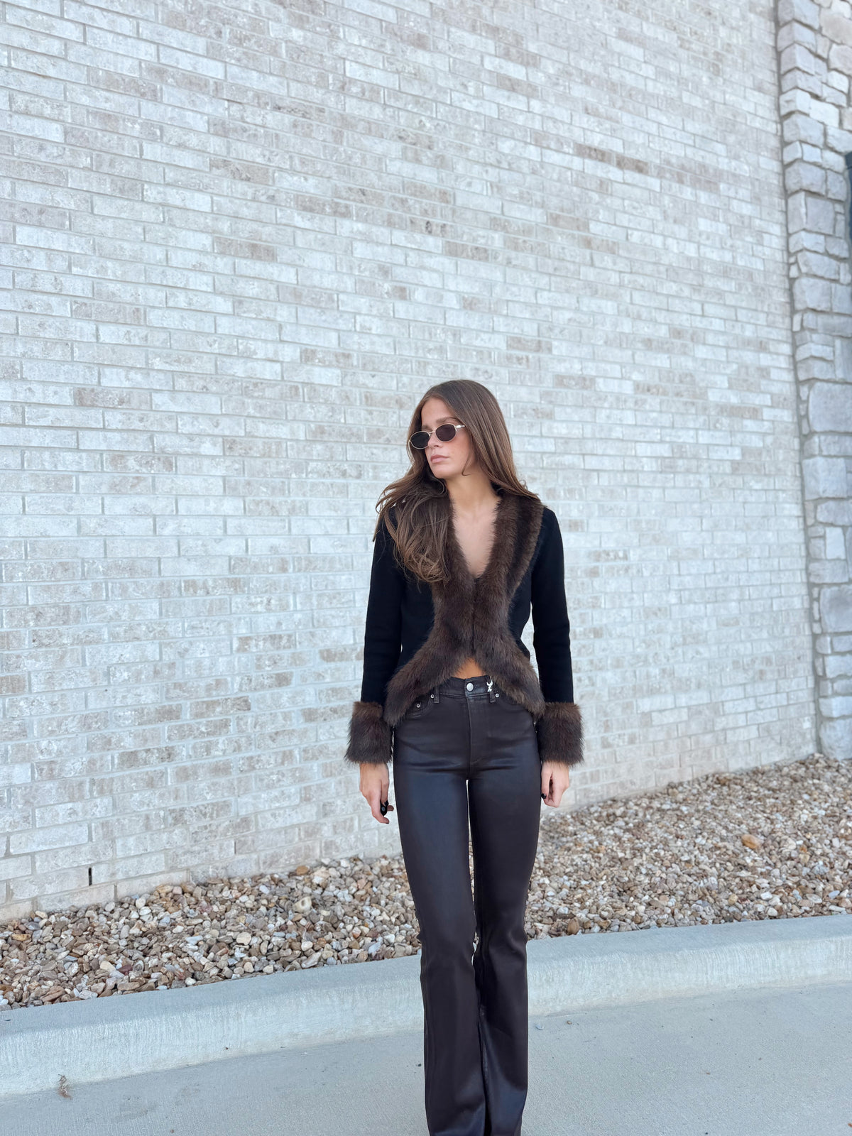 TERRA FAUX FUR CARDIGAN