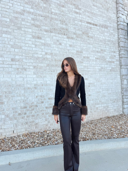 TERRA FAUX FUR CARDIGAN