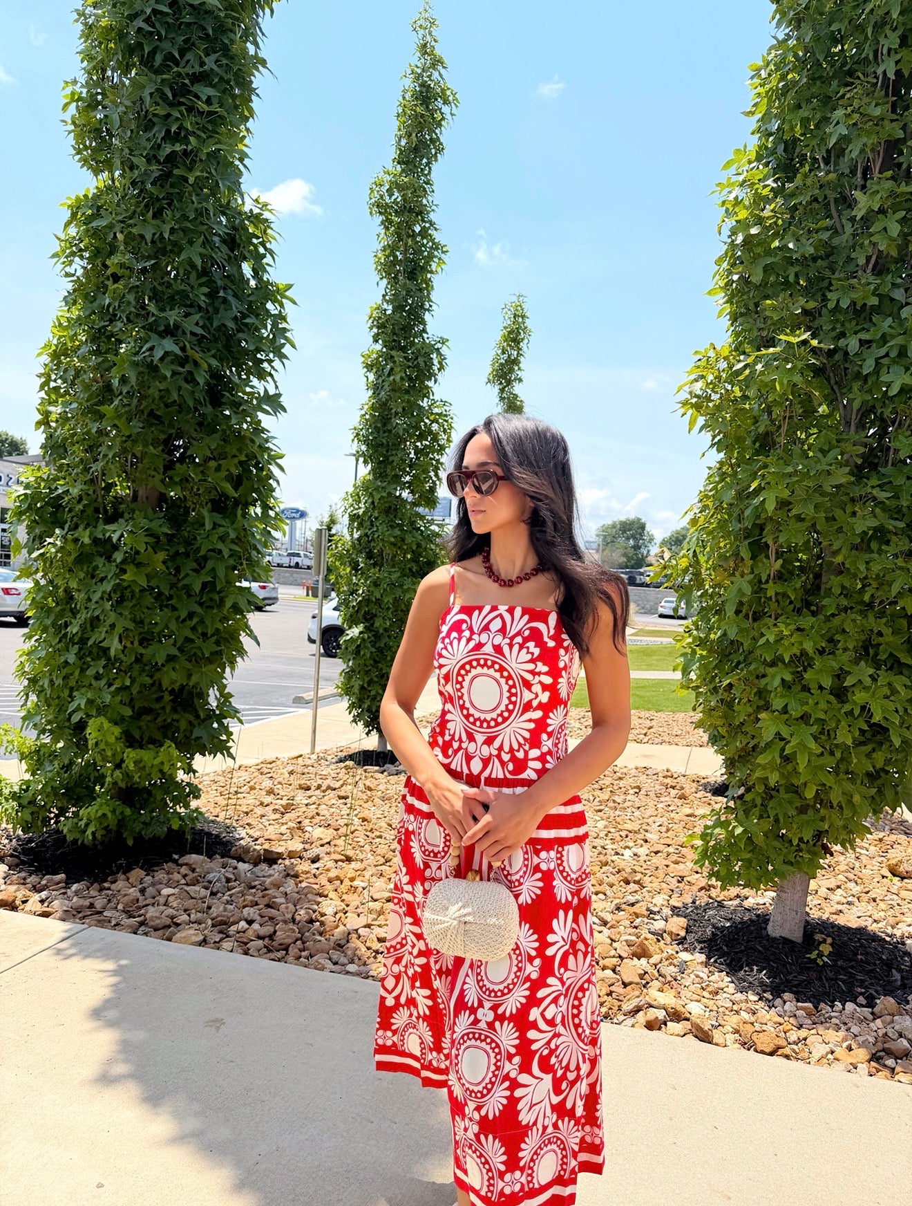 FITTED BODICE MIDI DRESS