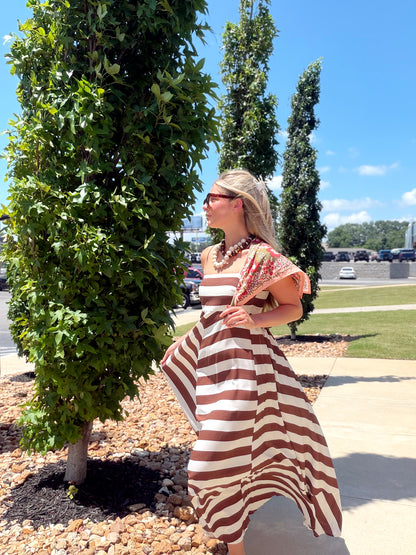 BRENDA MAXI STRIPE DRESS