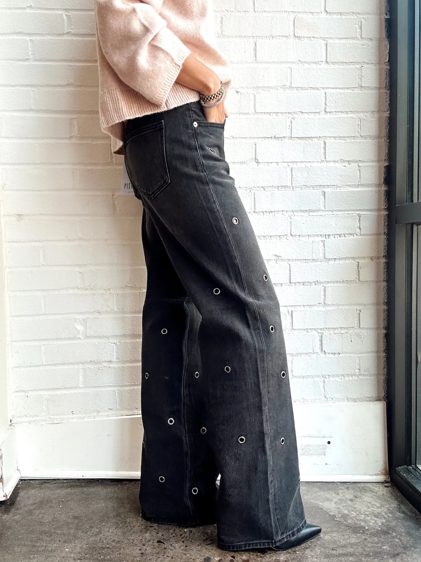 HENDRIX HIGH RISE BAGGY- GLAMOUR