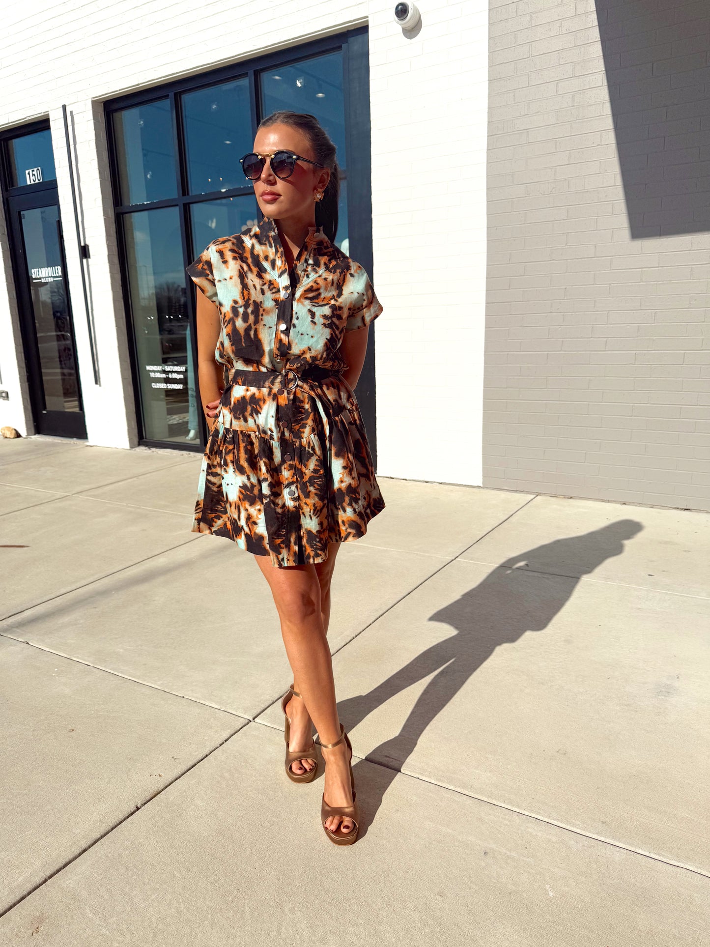 ZELIE PRINT MINI DRESS