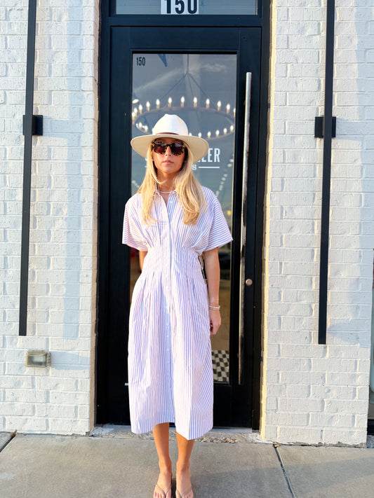 MAUDE WAIST DETAIL SHIRT DRESS