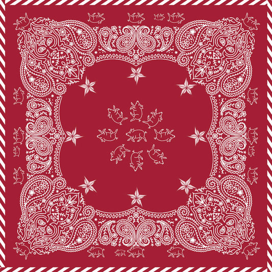 RUNNING RAZORBACKS BANDANA
