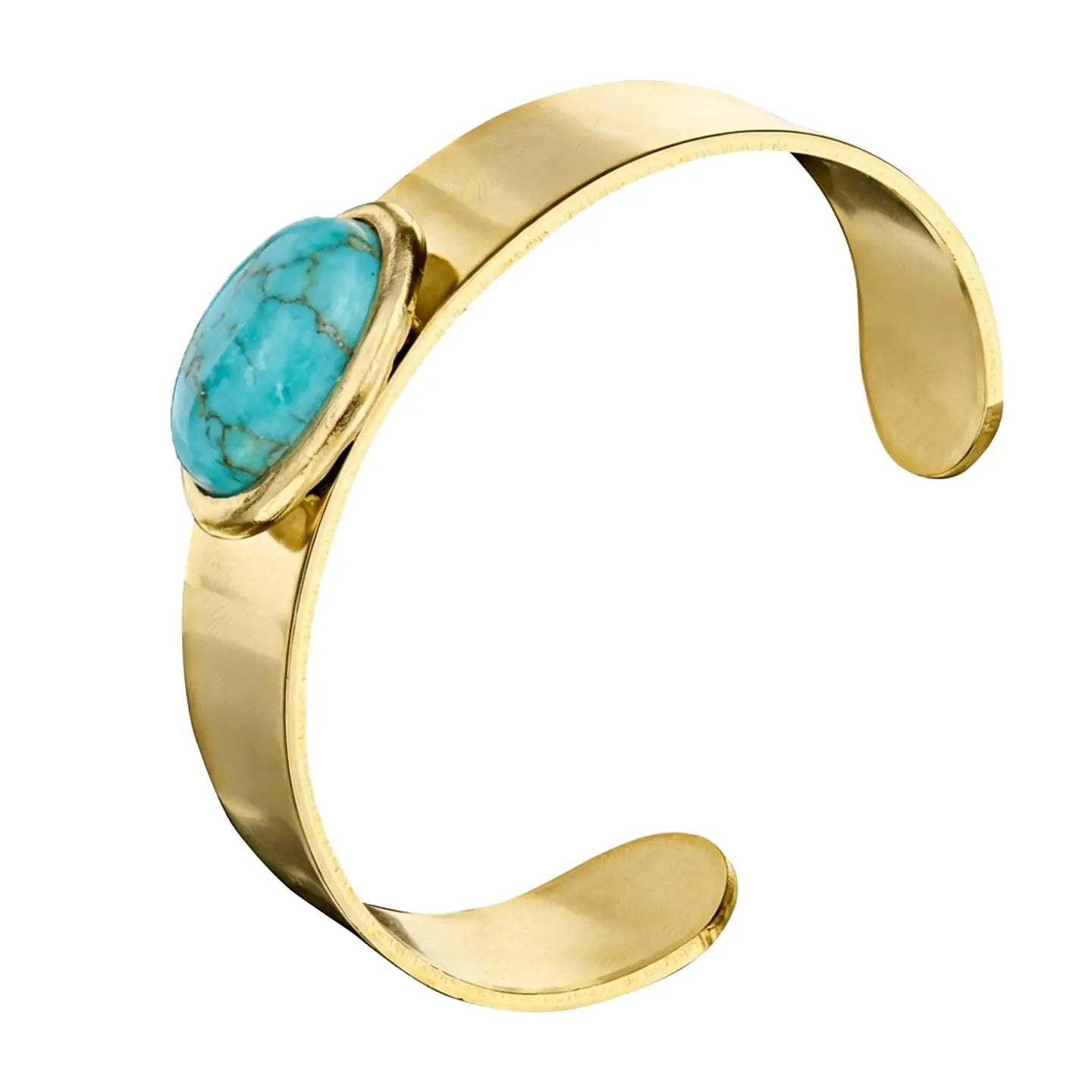TURQUOISE OVAL CABOCHON CUFF
