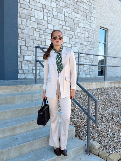 MAELYS STRETCH SATIN OVERSIZED BLAZER