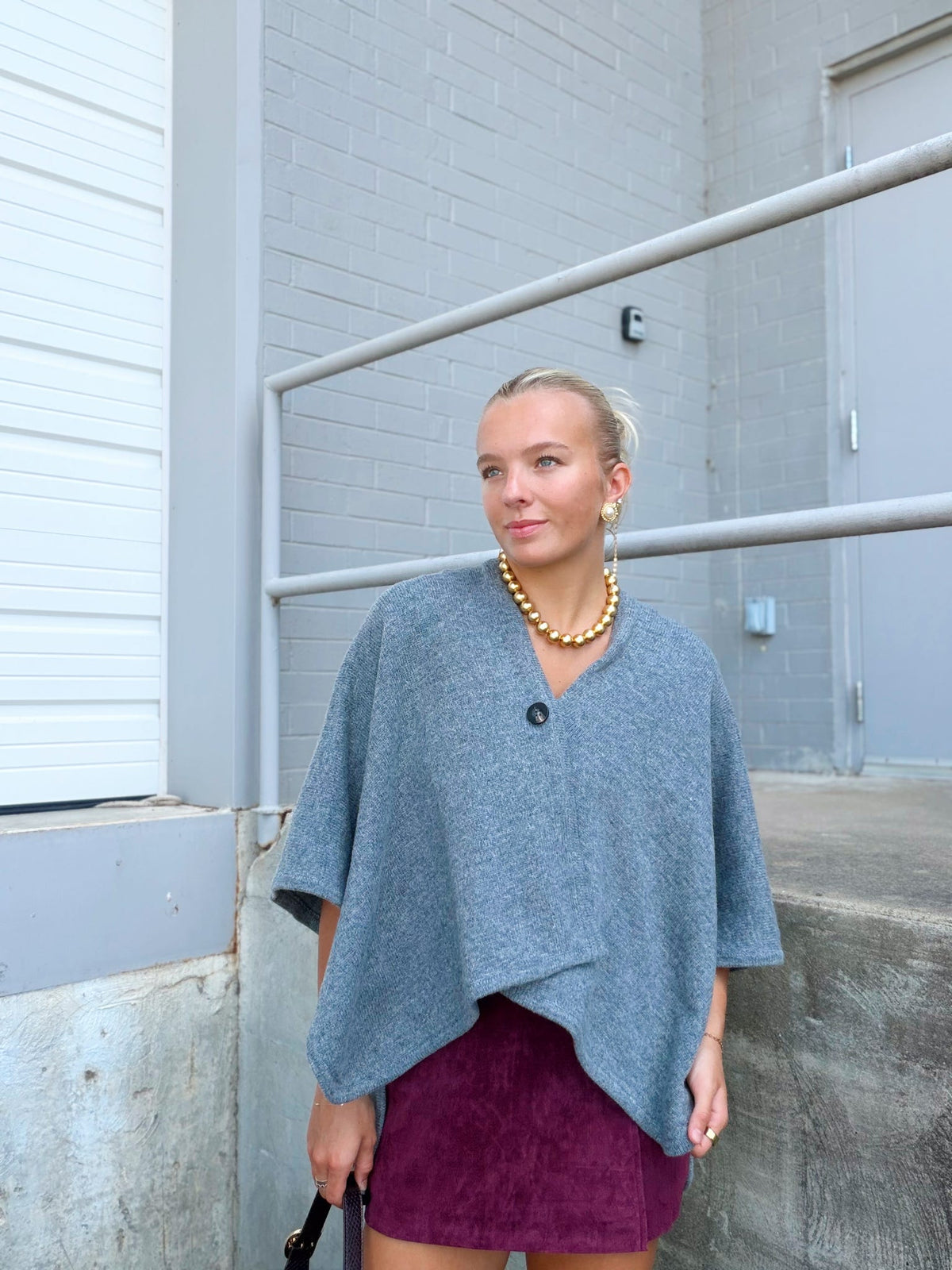 PERSEPHONE SLEEVELESS SHAWL NECK PULLOVER