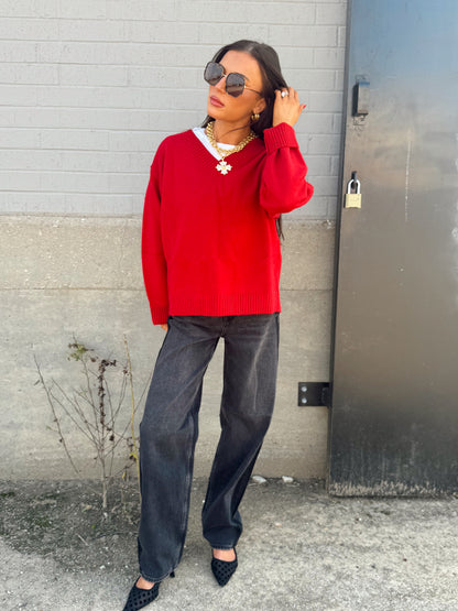 COZY UP VNECK SWEATER