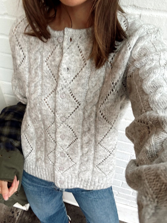 JOCASTA CREW NECK CARDIGAN