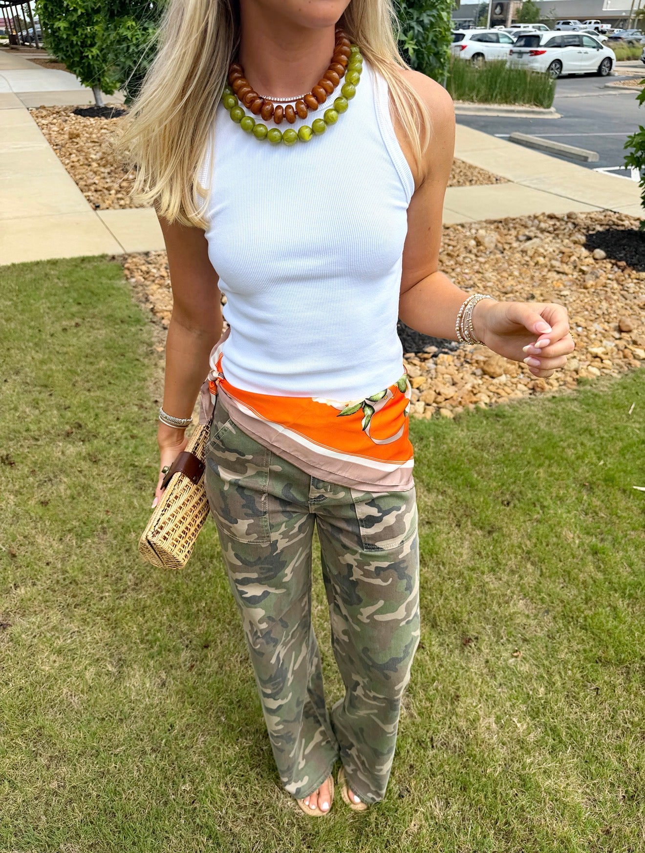 FAR OUT PATCH POCKET HIGH RISE WIDE LEG