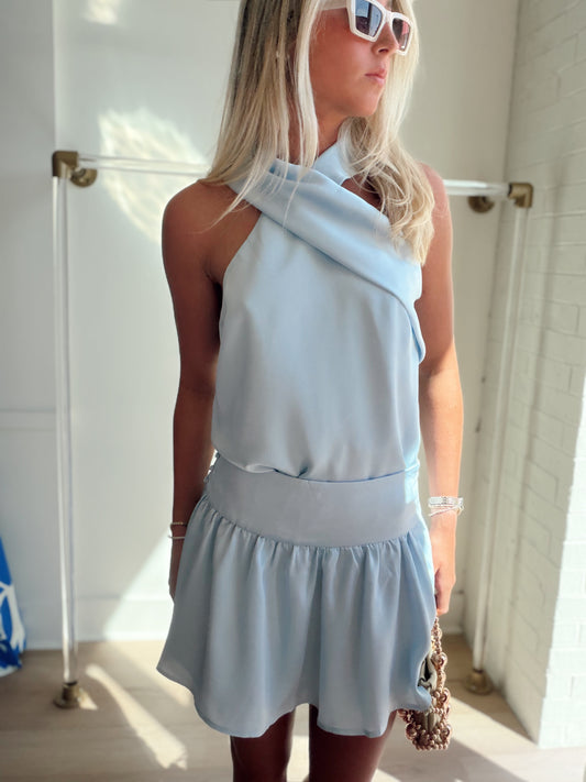 LOW RISE SATIN SKIRT