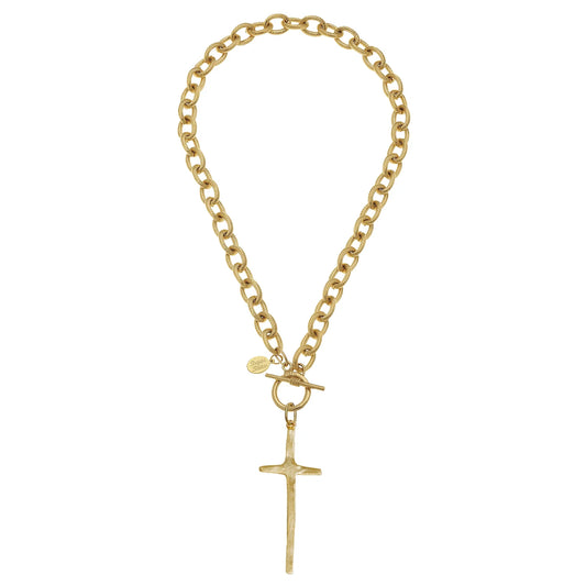 TALL CROSS TOGGLE NECKLACE