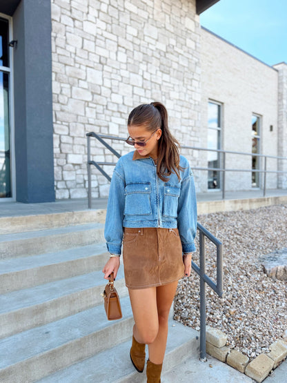 BETTER THAN SUEDE MINI SKIRT