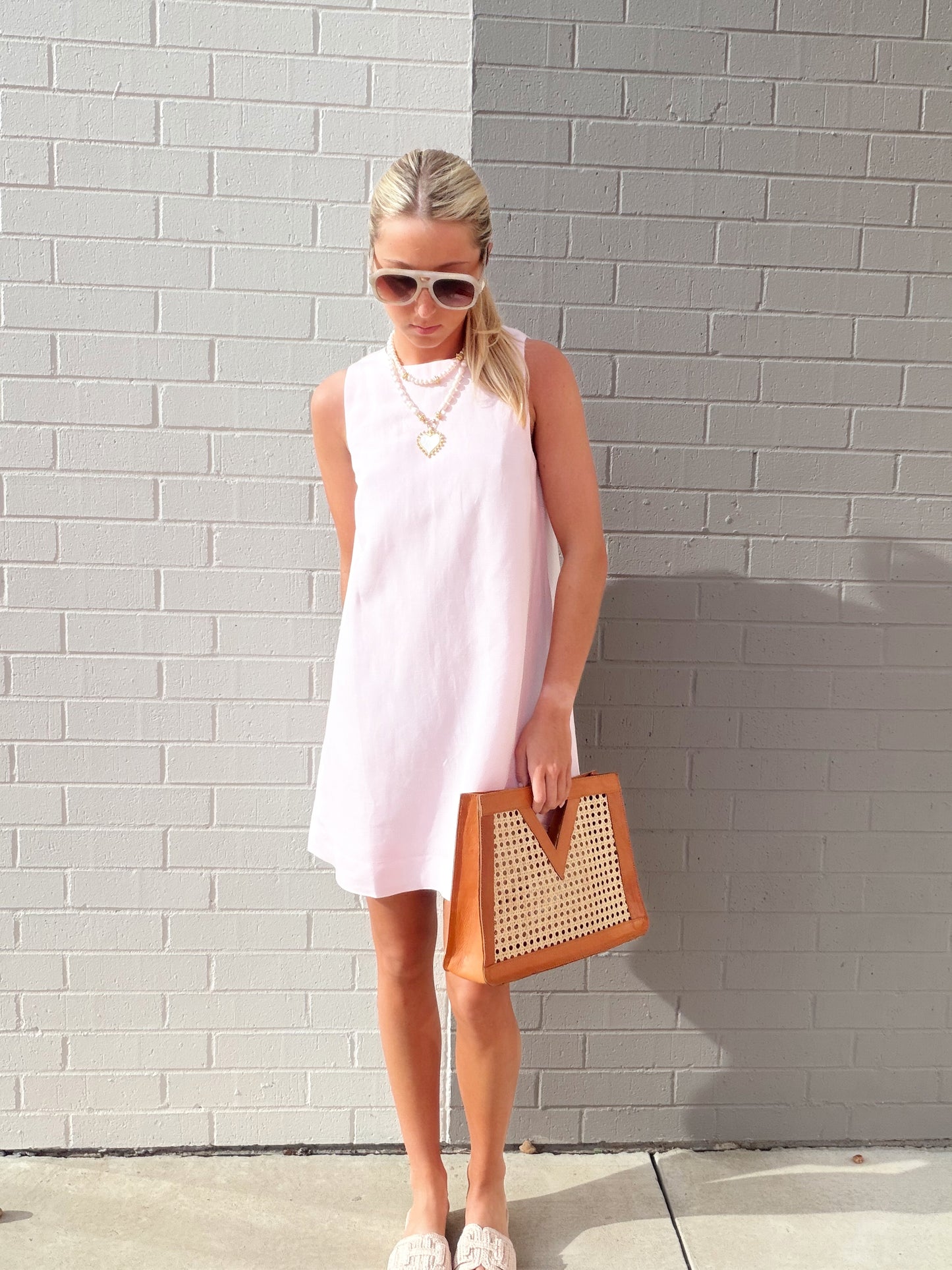 COOPER LINEN SLEEVELESS MINI DRESS