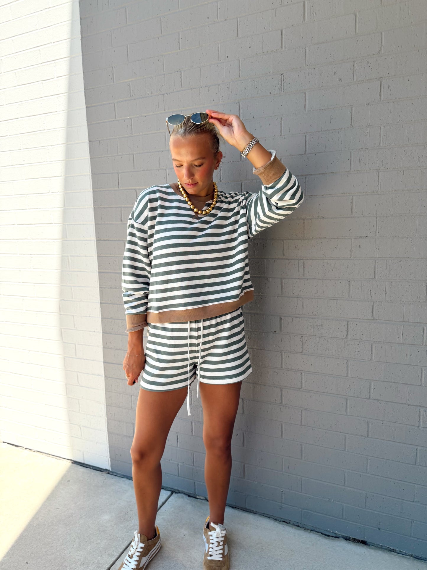 LOWKEY STRIPE SWEATSHIRT