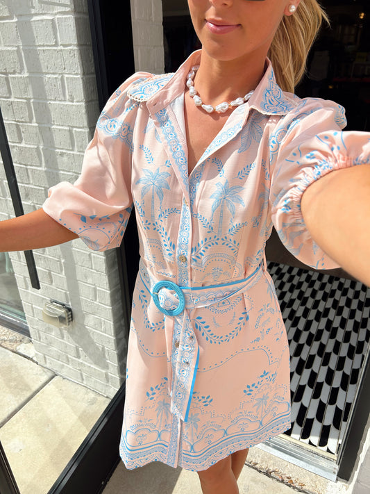 BELTED BUTTON DOWN MINI