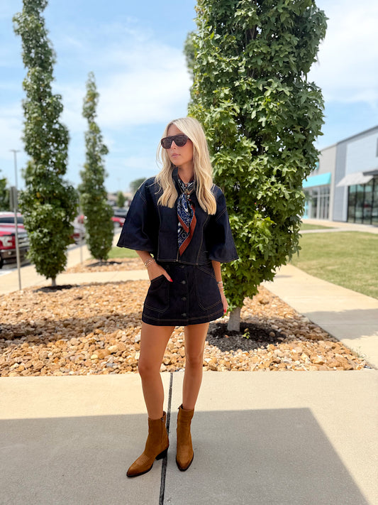 DENIM SKORT