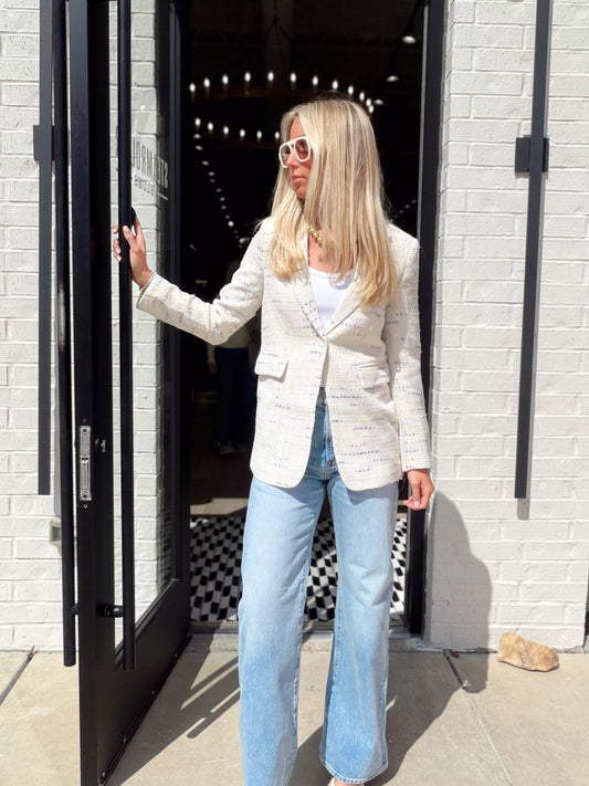 ELIO BLAZER IN COASTAL TWEED