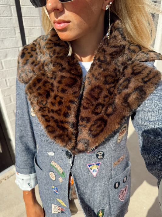 Leopard Fur Collar