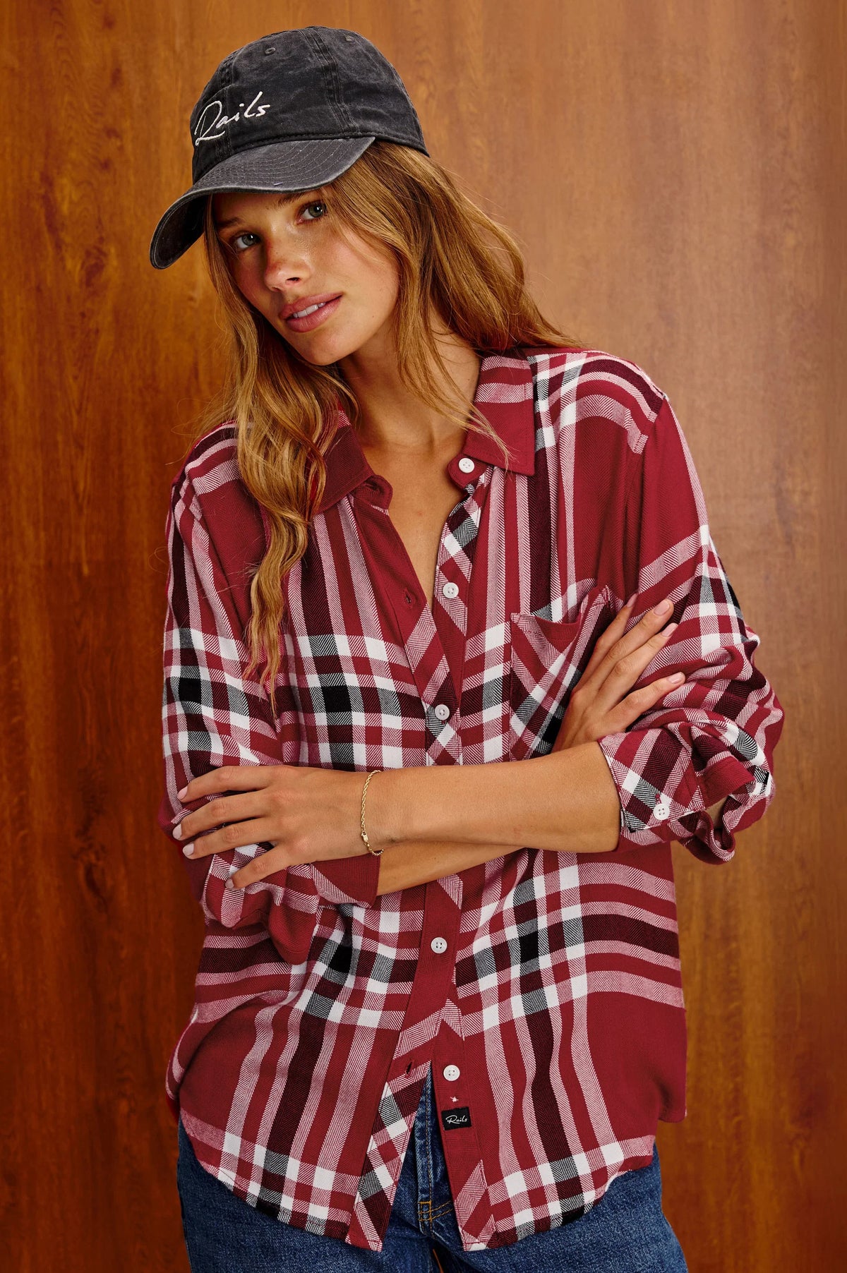 HUNTER PLAID BUTTON UP