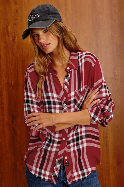 HUNTER PLAID BUTTON UP