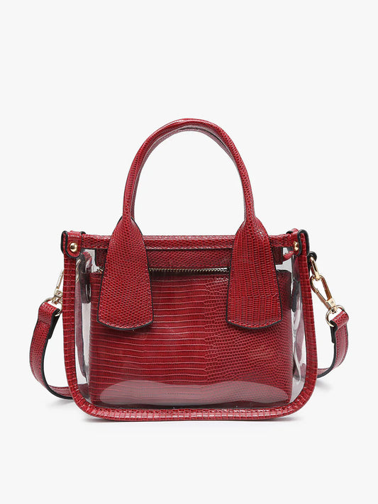STACEY CLEAR SATCHEL W/ INNER BAG