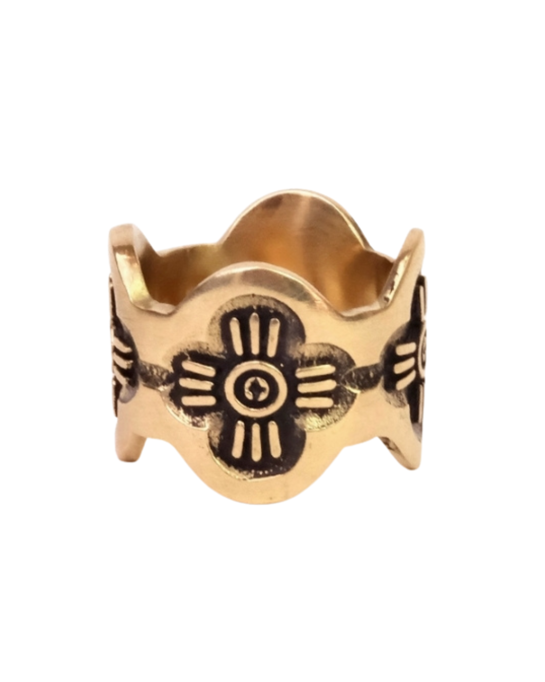 GLADYS BRASS BANDANA SLIDE RING
