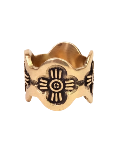GLADYS BRASS BANDANA SLIDE RING