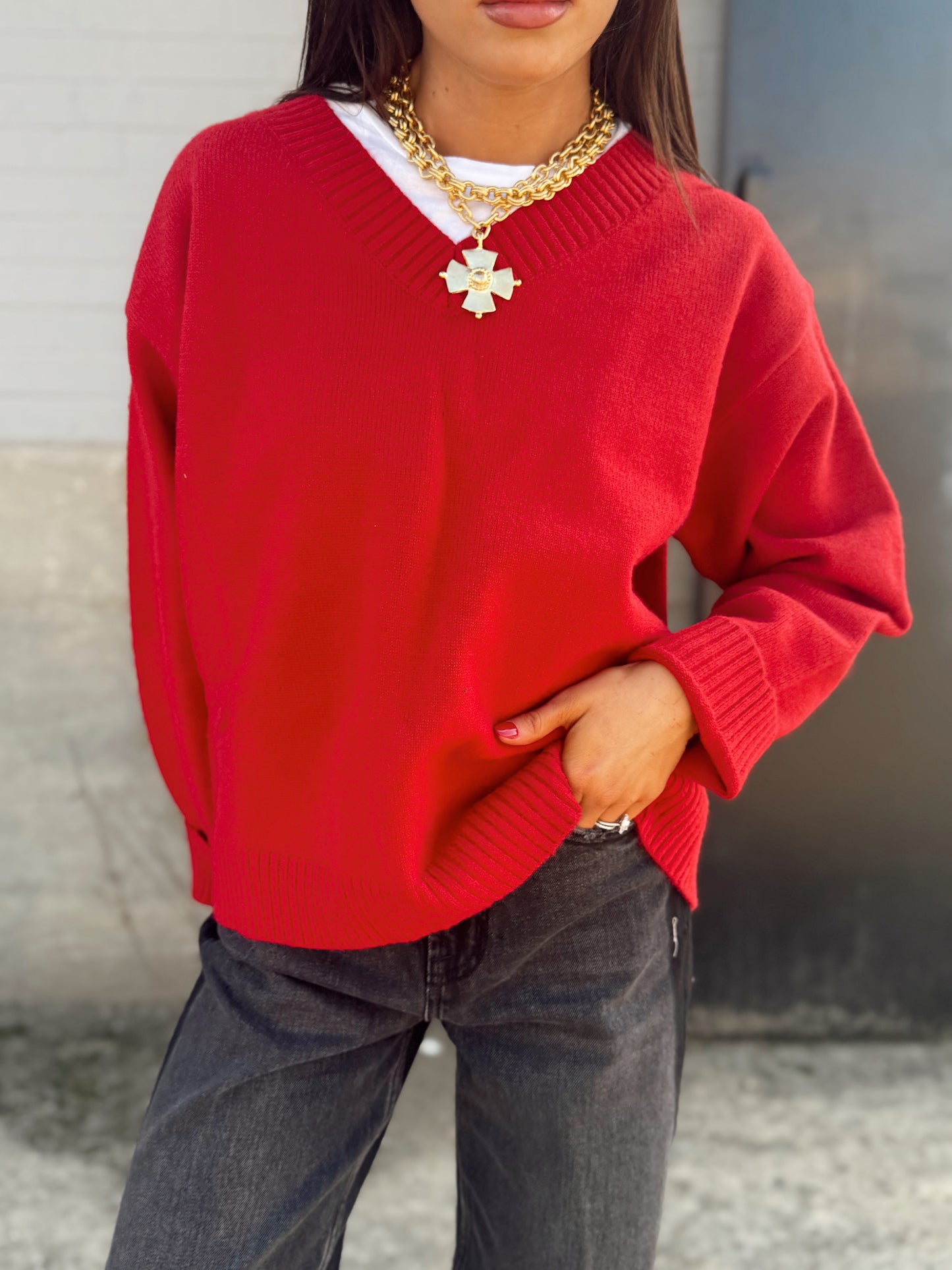 COZY UP VNECK SWEATER